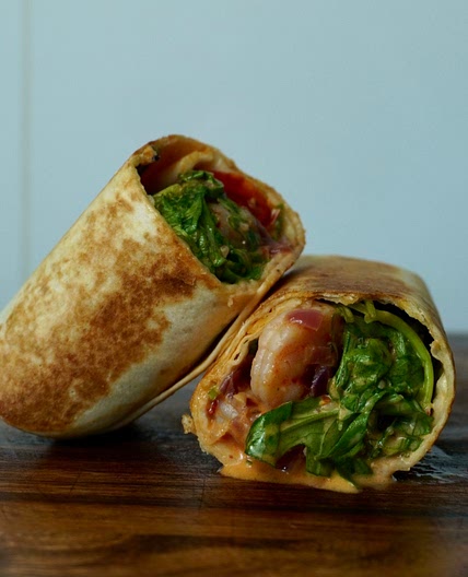 Summer prawn wrap