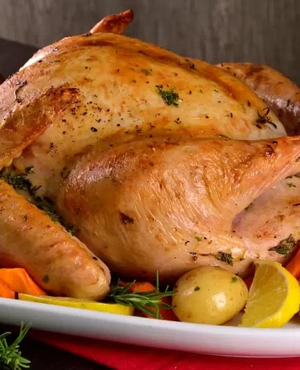 Pavo Rostizado con Romero y Naranja