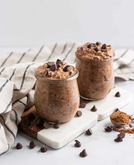 Easy n Healthy Choc-Banana Overnight Oats