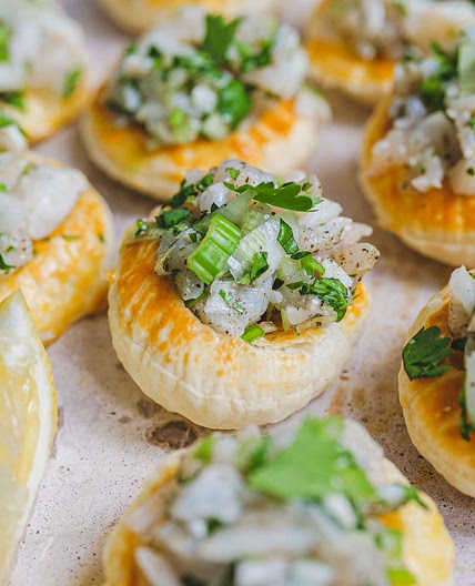 Mini tartes au tartare de Saint-Jacques 🎣