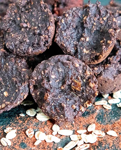 Healthy Chocolate Banana Blender Two-Bite Brownies (Gluten Free)