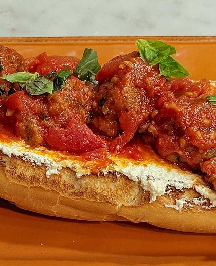 Rach's Game Day Meatball Subs with Ricotta "Slather"