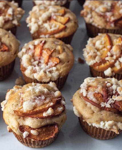 Peach Crumb Muffins