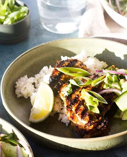 Grilled Lemongrass Chicken Thighs