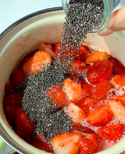 No sugar strawberry chia seed jam