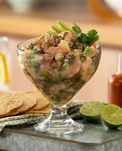 Ceviche de Camarón a la Mexicana Fácil