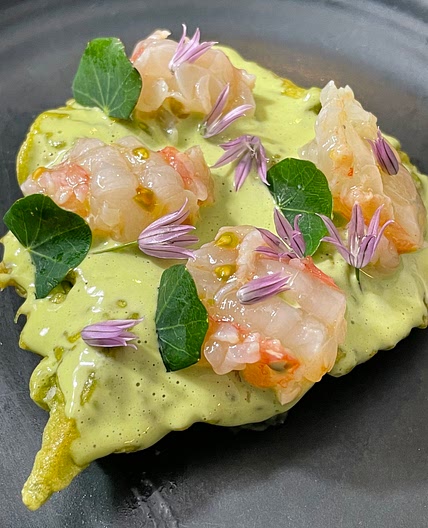 Spot Prawn Tostada