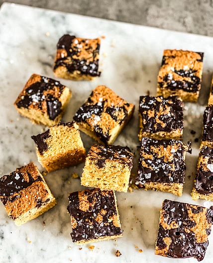 Salted Choc Chunk Brown Butter Blondies