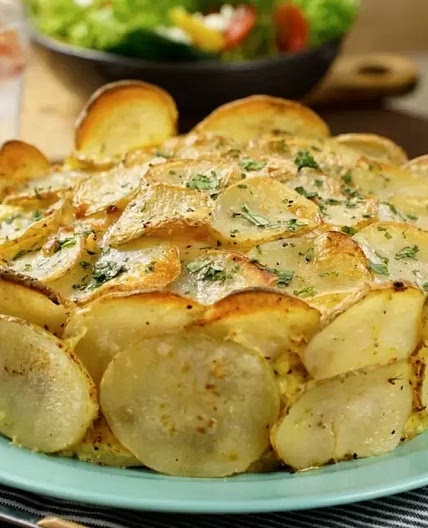 Pastel de Papa con Queso y Jamón