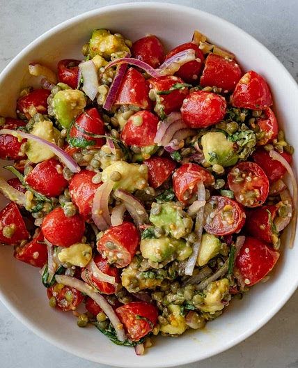 Cherry Tomato Salad with Lentils