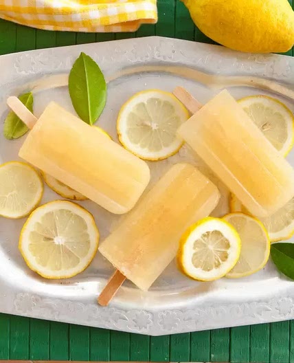 Paletas Heladas de Limón Sin Azúcar