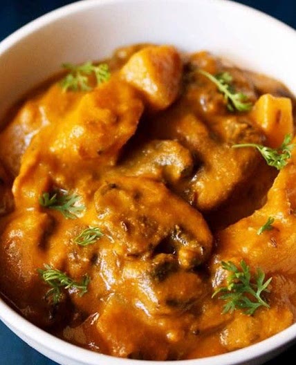 Aloo mushroom curry 