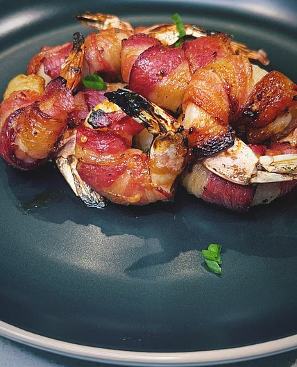 Air Fryer Bacon Wrapped Shrimp