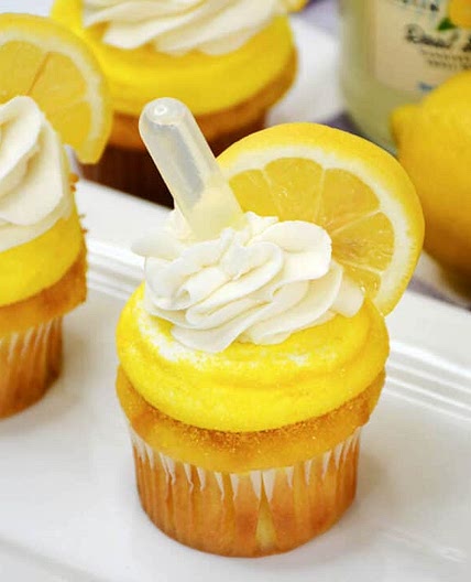 Limoncello Cupcakes with Lemon Frosting
