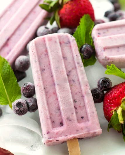 Berry Yogurt Popsicles