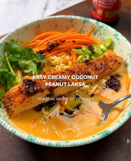 Simple creamy coconut &amp; peanut laksa 👇🏼 Who does love a laksa
