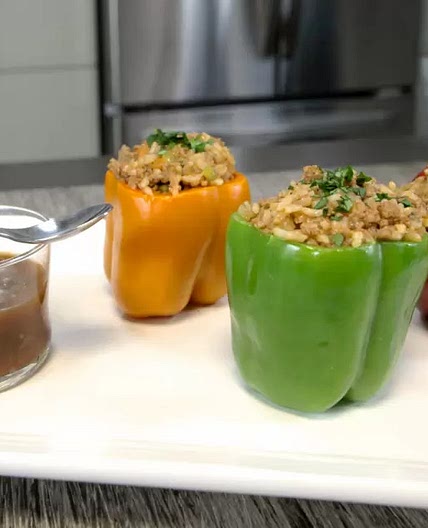Pimientos Rellenos de Arroz