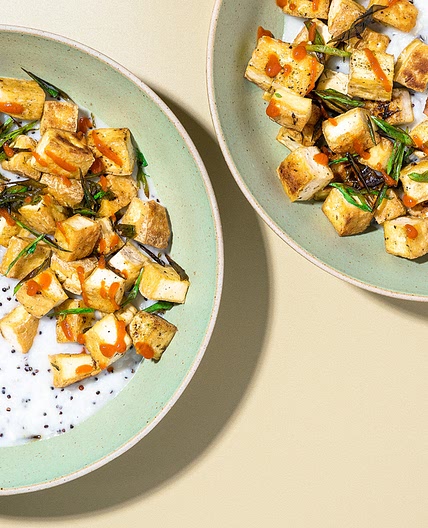 Coconut Ginger Congee with Crispy Tofu