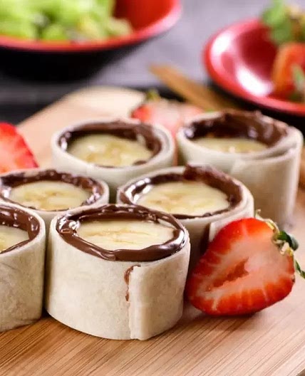 Sushi de Nutella con Plátano