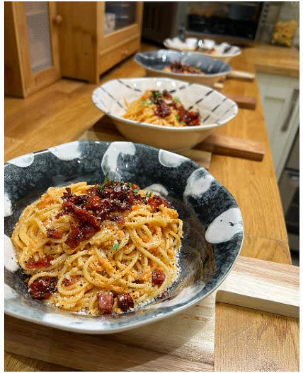 Chorizo carbonara