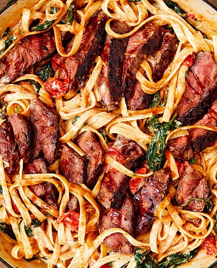 Creamy Steak Fettuccine