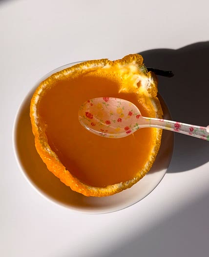 Jiggly orange jello 🍊🤍✨