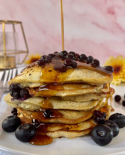 Lemon Lavender Buckwheat Pancakes (Gluten Free!)