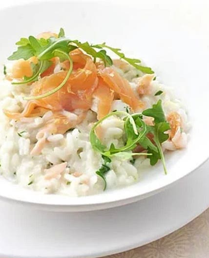 Smoked salmon and lemon risotto