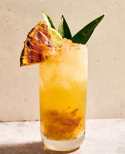 Grilled Pineapple Chartreuse Swizzle