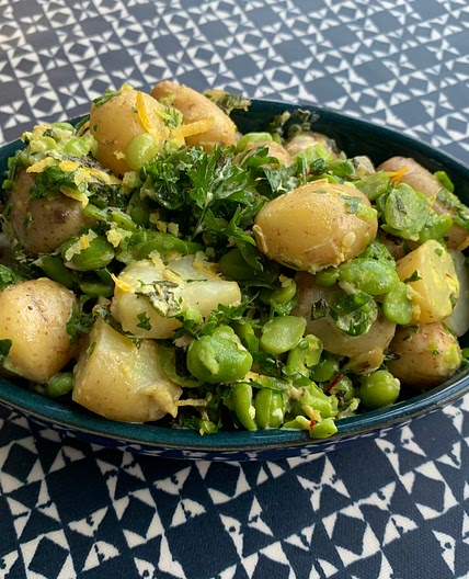 Bean, Saffron and New Potato Salad