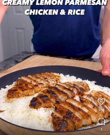Creamy Lemon Parm Chicken & Rice