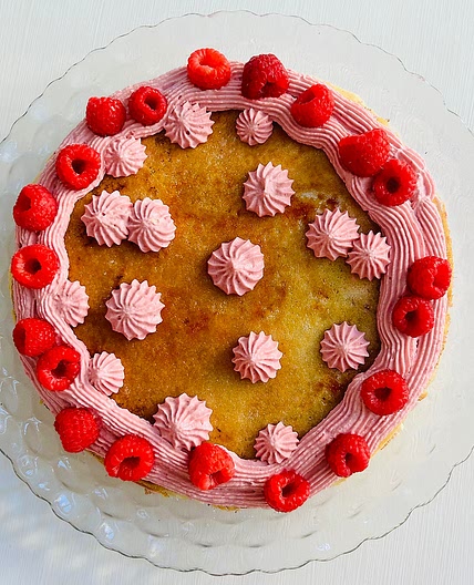 Raspberry Mille Crepe Cake