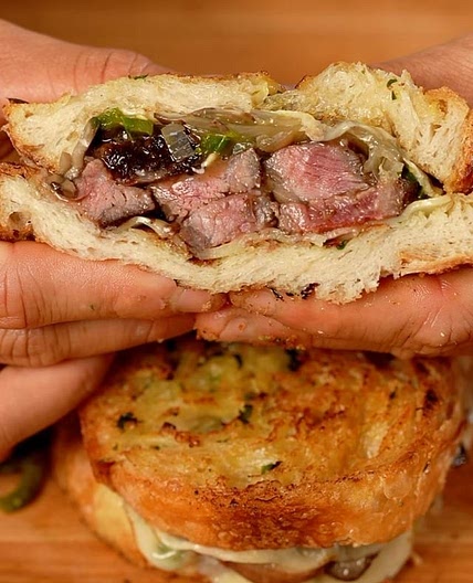 Texas toast steak sandwich
