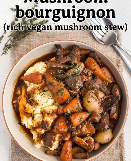 Mushroom Bourguignon
