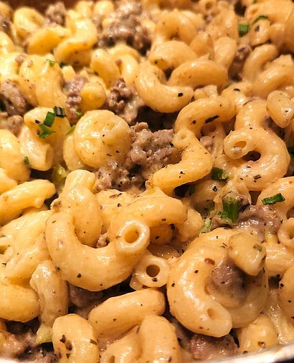 Creamy Tuscan Herb & Lemon Ground Turkey Cavatappi Pasta