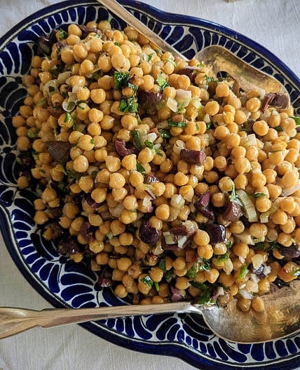 INSALATA DI CECI MEDITERRANEA / CHICKPEA AND OLIVE SALAD