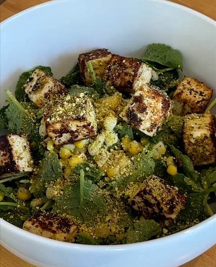 Pistachio Crusted Tofu Salad