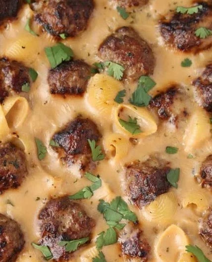 Swedish Meatball Pasta Bake