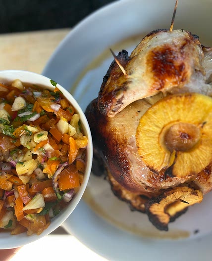Pineapple chicken on the grill recipe