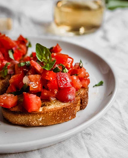 Balsamic cherry tomatoes on toast