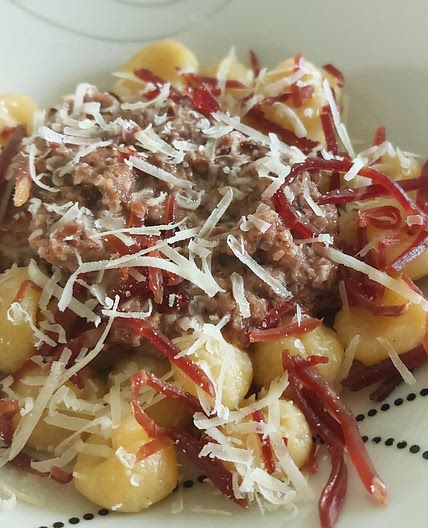 Gnocchi - Radicchio and bresaola