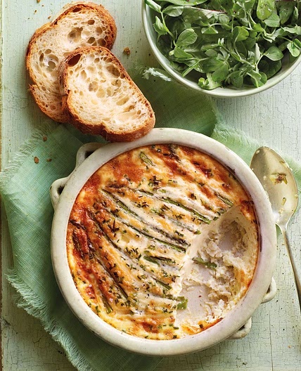 CRAB AND ASPARAGUS CLAFOUTIS
