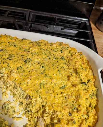 Chicken Broccoli Rice hot dish
