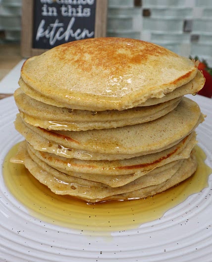 Blender Banana Oat Pancakes