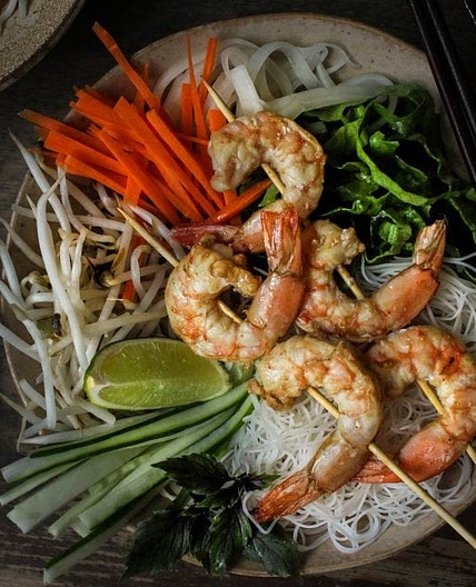 Grilled Shrimp Vermicelli Noodle Bowl