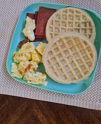 Spam, eggs, and waffles.