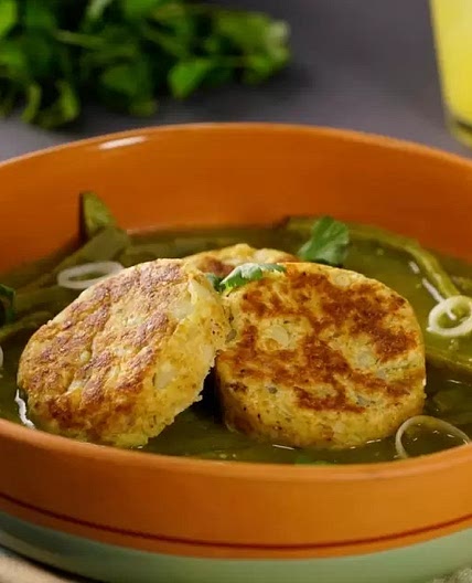 Tortitas de Papa y Camarón con Nopales