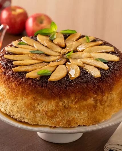 Pastel Volteado de Manzana al Sartén