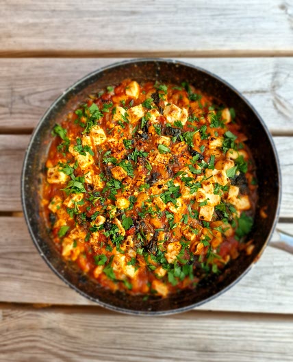 Prawn and Canellini Bean Saganaki