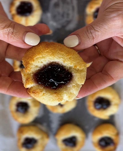 3 ingredient coconut jam drops